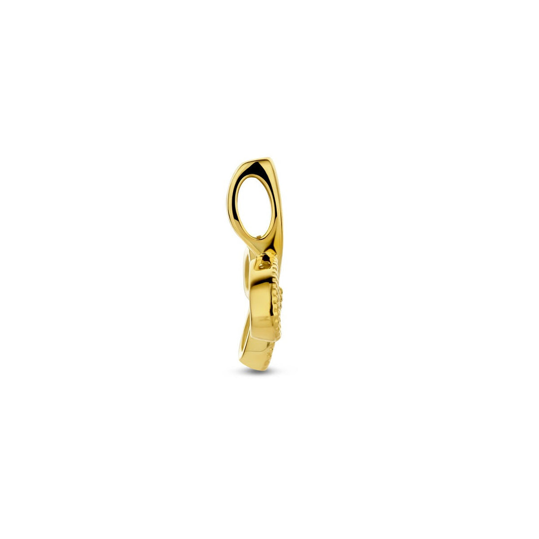 14k Geelgouden hanger met diamant