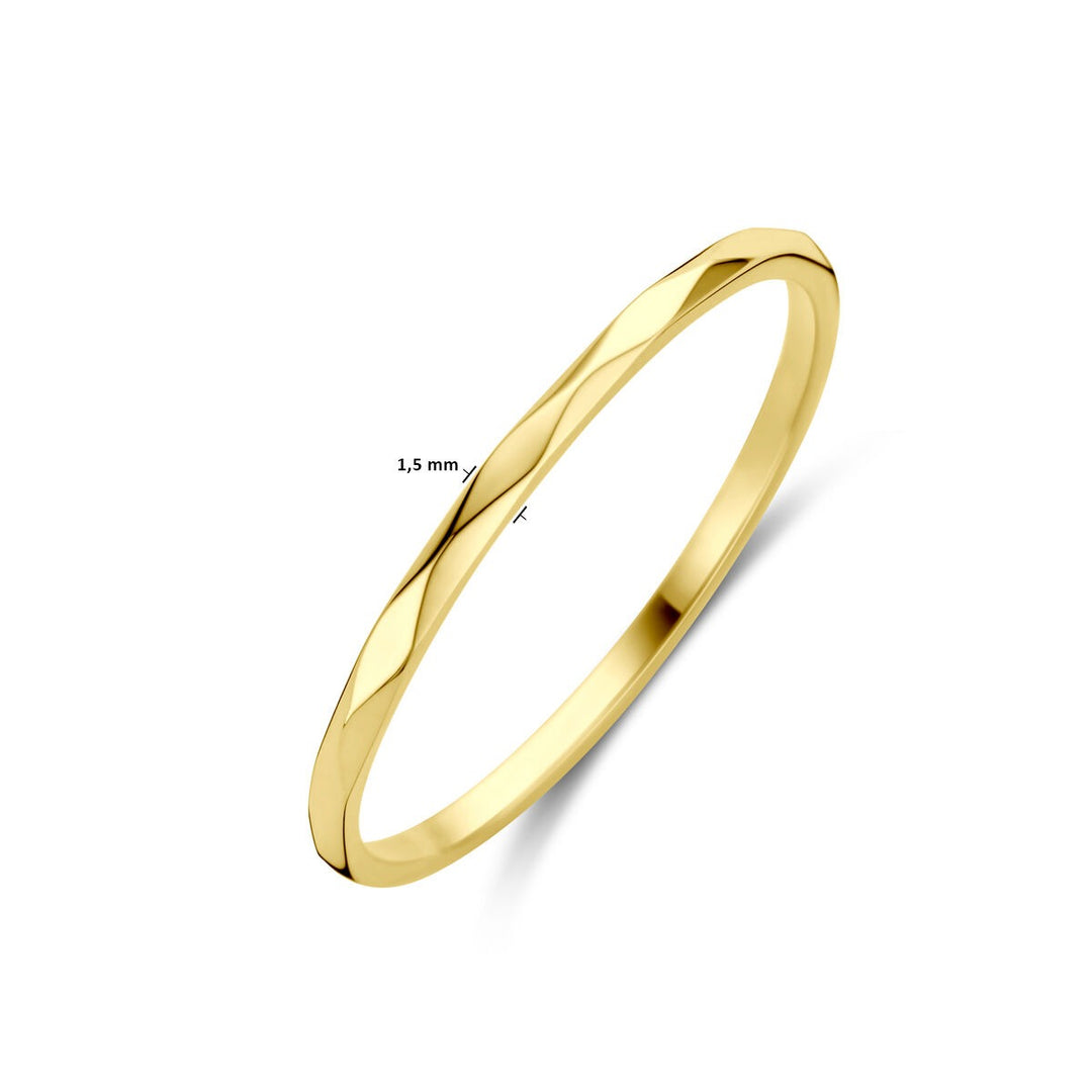 14k Geelgouden Damesring – 1.5mm