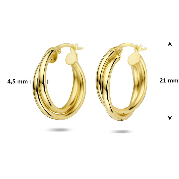 14k Geelgouden oorringen dames