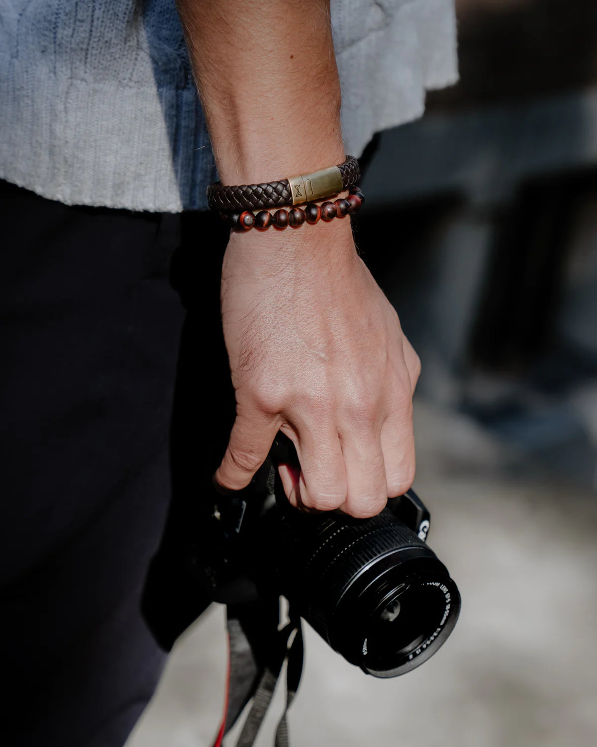 Beaded bracelet men - Mount Rose - 8mm