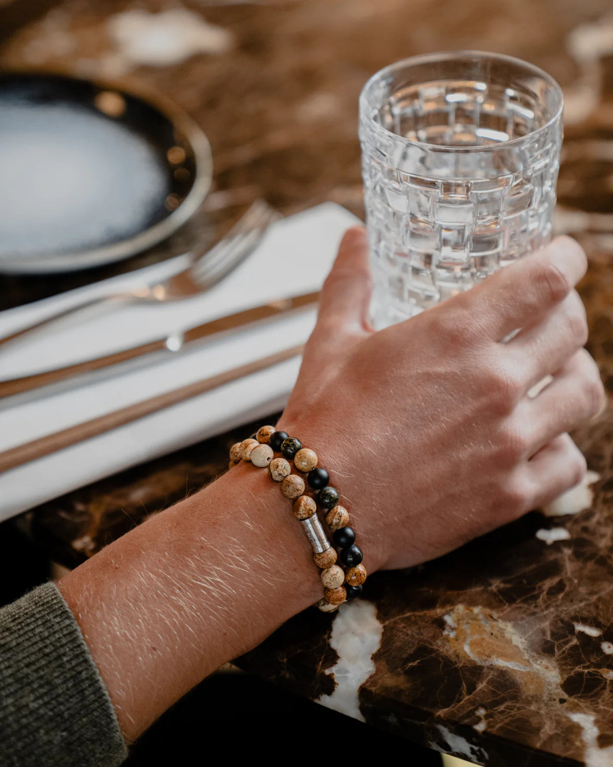 Men's bead bracelet - Mount Wood - 8mm