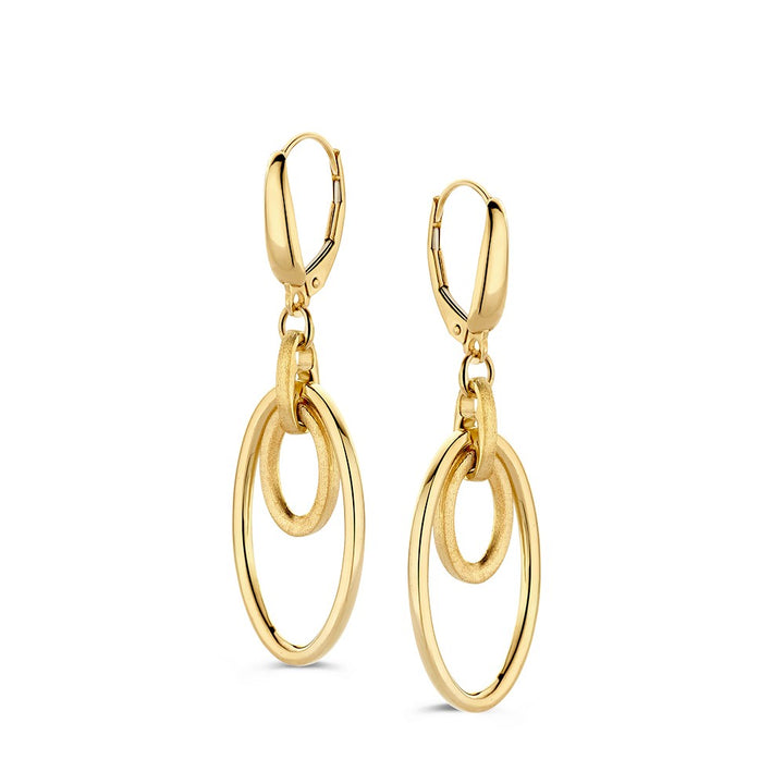 Geelgouden Oorhangers met Open Hangers – 14 Karaat Goud