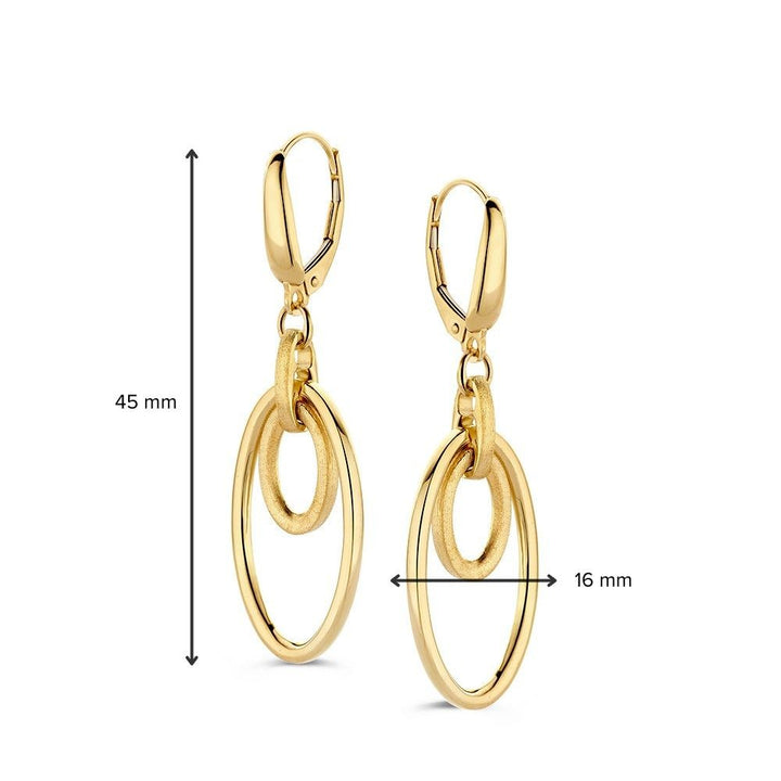 Geelgouden Oorhangers met Open Hangers – 14 Karaat Goud