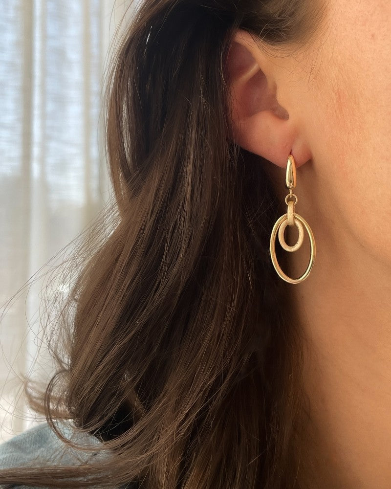 Geelgouden Oorhangers met Open Hangers – 14 Karaat Goud