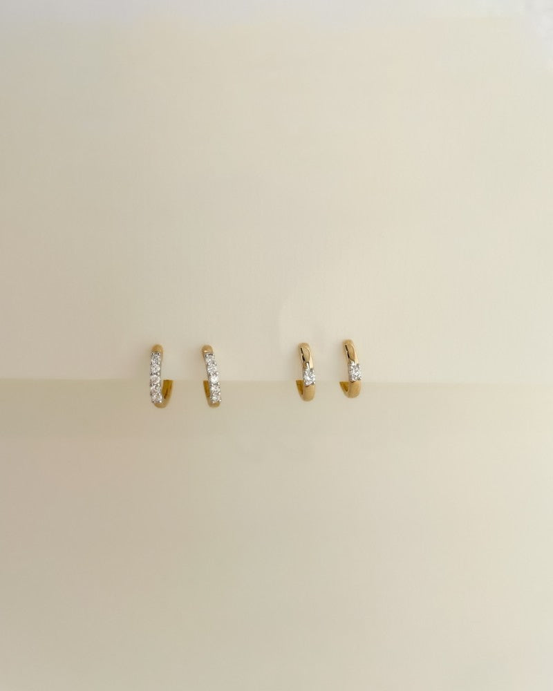 14-Karaat Gouden oorringen met Briljant Diamanten – Tijdloze Elegantie voor Dames