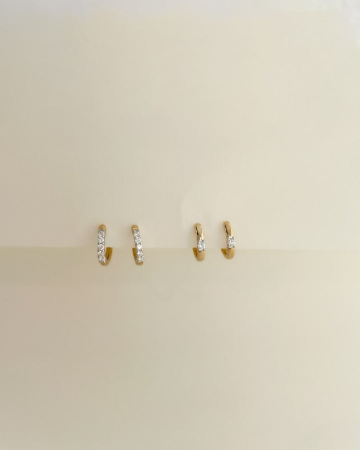 14-Karaat Gouden oorringen met Briljant Diamanten – Tijdloze Elegantie voor Dames