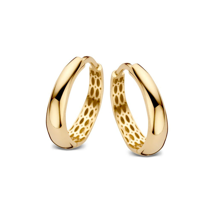 Geelgouden Taps Toelopende Oorringen – 14 Karaat – Elegant en Tijdloos – Van der Kooij