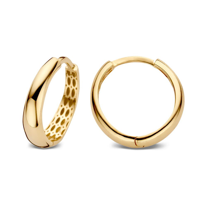 Geelgouden Taps Toelopende Oorringen – 14 Karaat – Elegant en Tijdloos – Van der Kooij