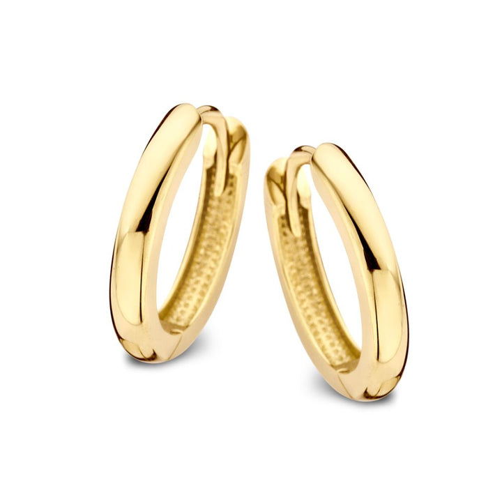 Geelgouden Oorringen Ovaal Model – 14 Karaat Goud | Van der Kooij