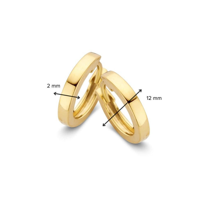 Geelgouden Oorringen – 14 Karaat, 9 mm Diameter