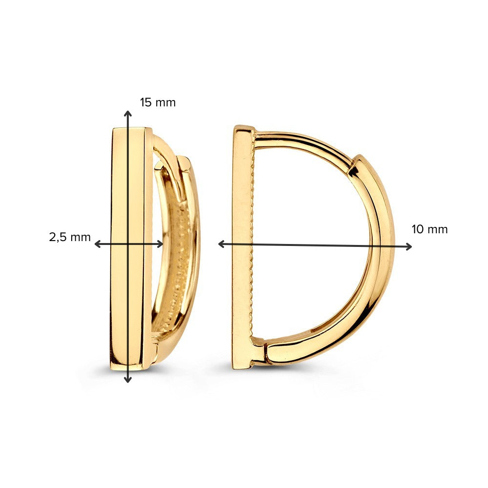 Geelgouden Oorringen met Speels Design – Tijdloze Elegantie