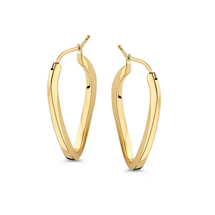 Geelgouden Oorringen met Speelse Twist – 14 Karaat Goud