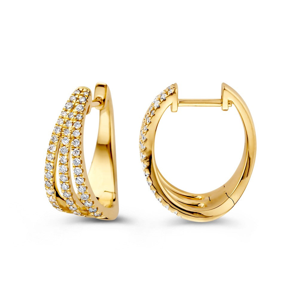 14K Geelgouden Collier met 0,48 crt Briljant Diamant – Luxe Sieraad voor Dames