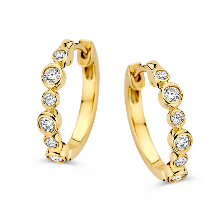 Oorringen Luna 0,40 crt. geelgoud