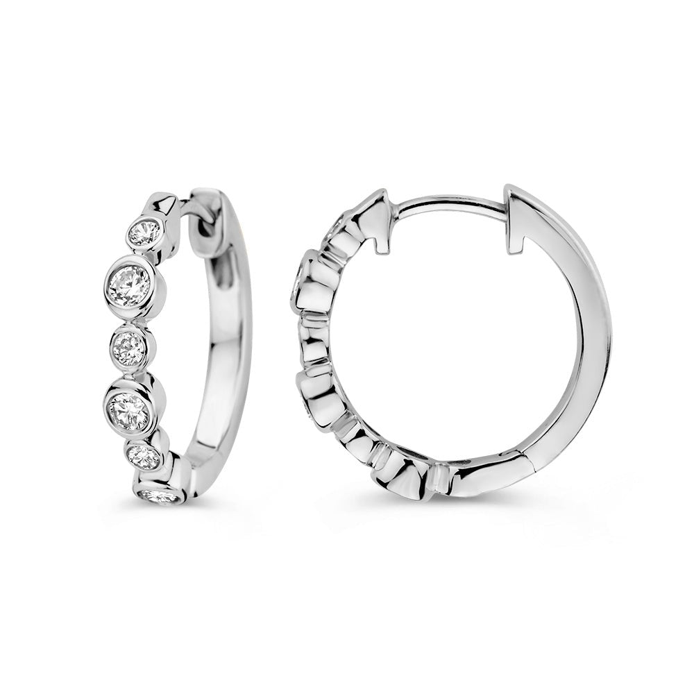 Oorringen Luna 0,40 crt.witgoud