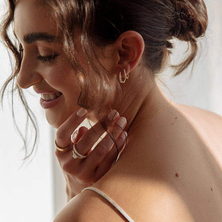 Oorringen Millie 0,20 crt. witgoud