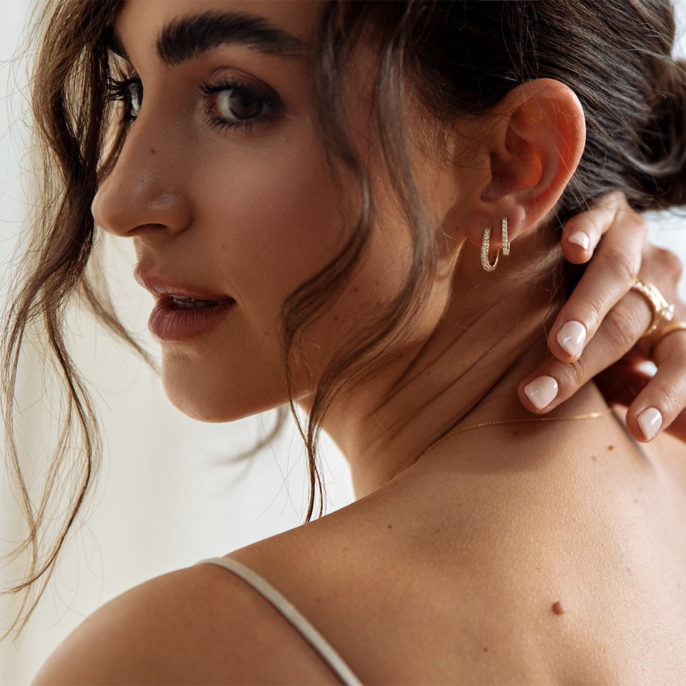 Oorringen Millie 0,20 crt. witgoud