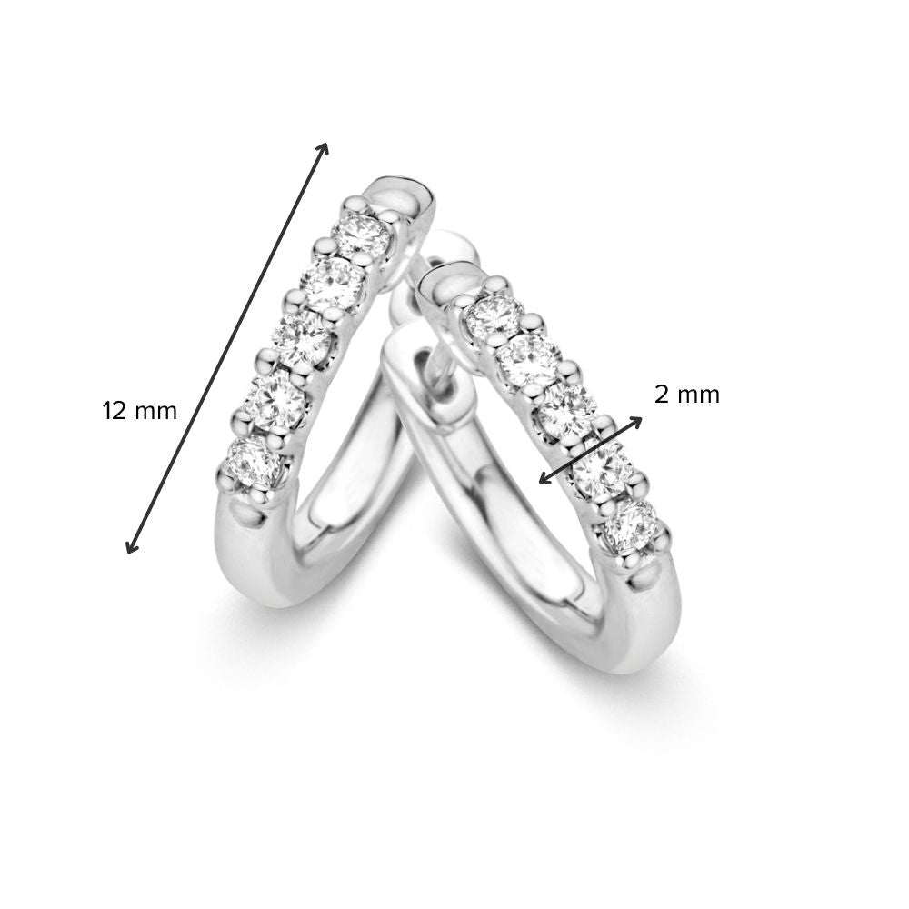 Oorringen witgoud briljant 0,20 crt.