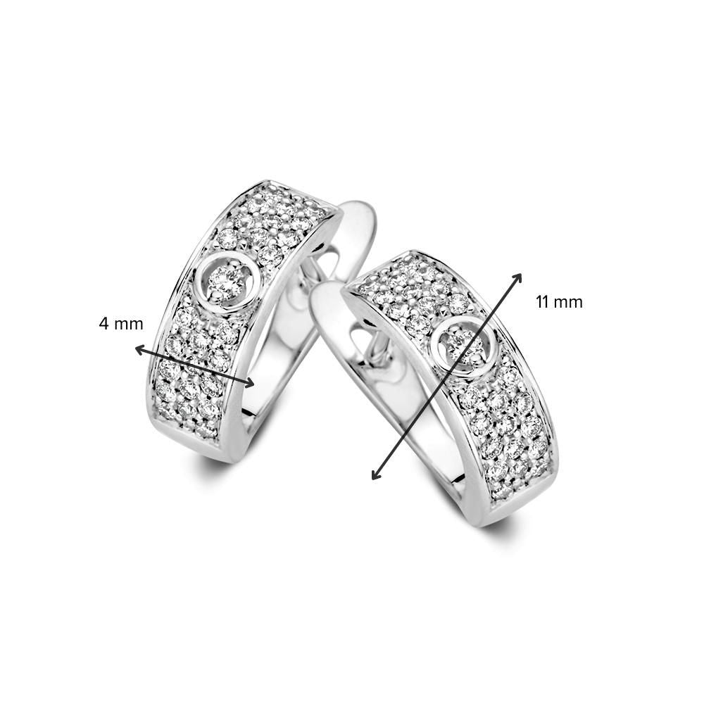 Witgouden Oorringen met Diamanten – Subtiele Luxe in Iedere Schittering 0,22 crt.