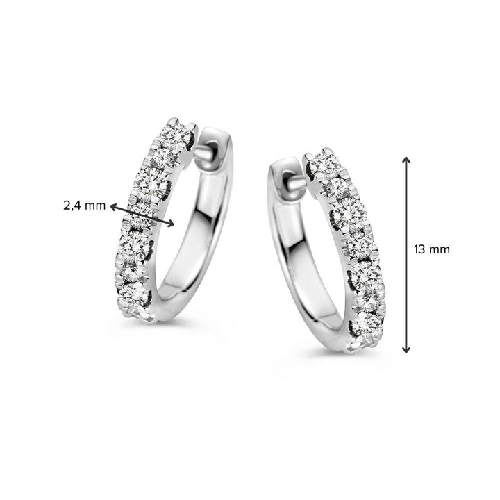 Oorringen witgoud briljant 0,42 crt.