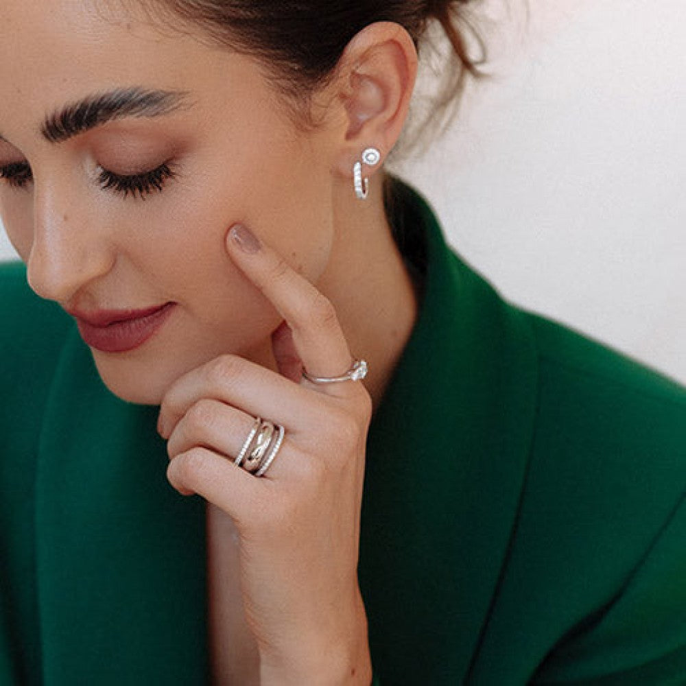 Oorstekers Emma 0,30 crt. witgoud