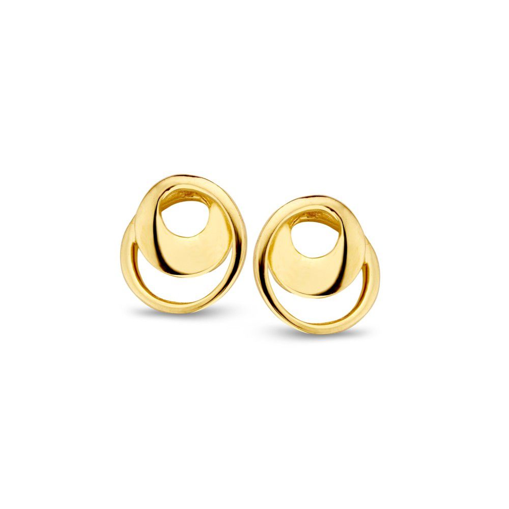 Geelgouden Oorstekers 14K 8mm - Eenvoudig en Elegant