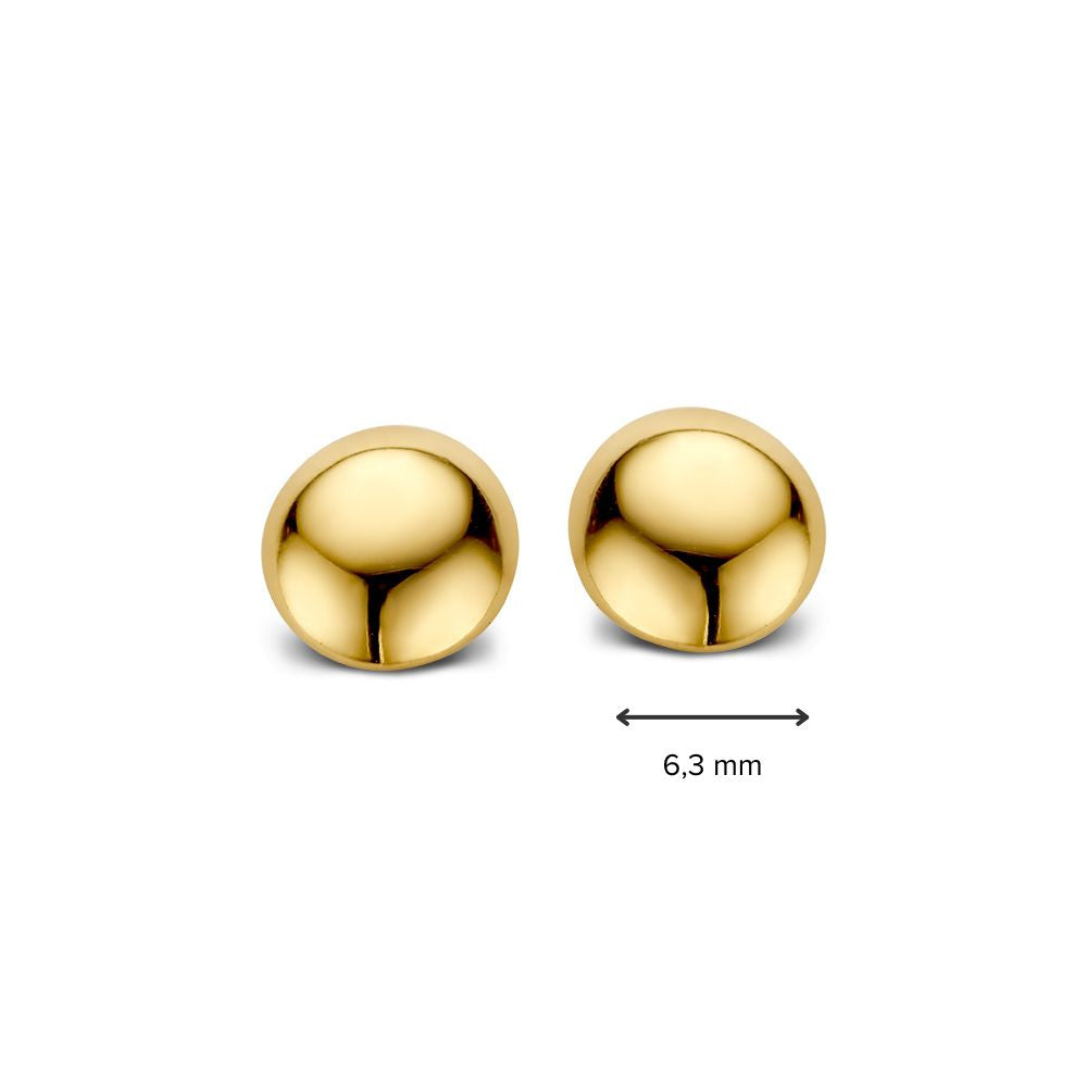 14K Geelgouden Oorknop met Halfbolvorm