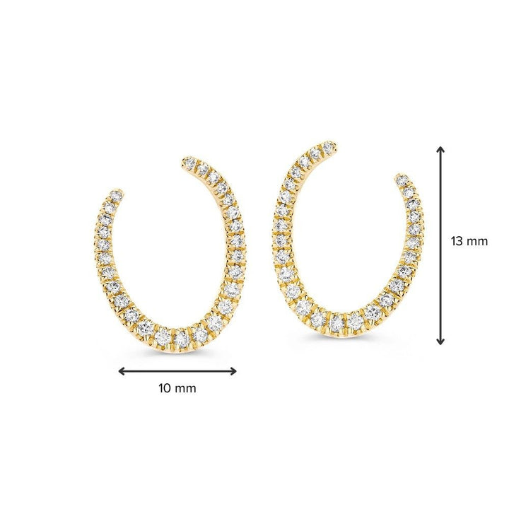 Oorstekers geelgoud briljant 0,25 crt.