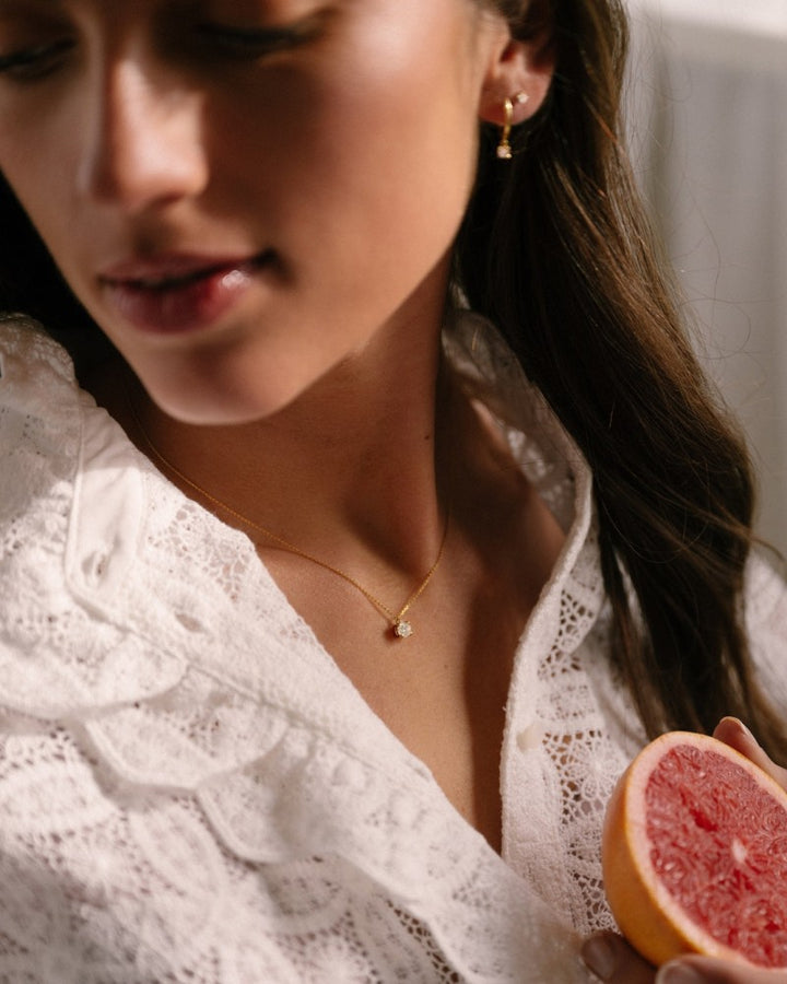 Oorstekers Olivia 0,20 crt. witgoud