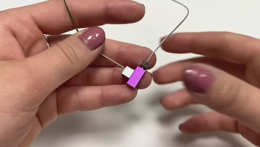 Collier Vierkantje en rechthoekje Zwart C206Z