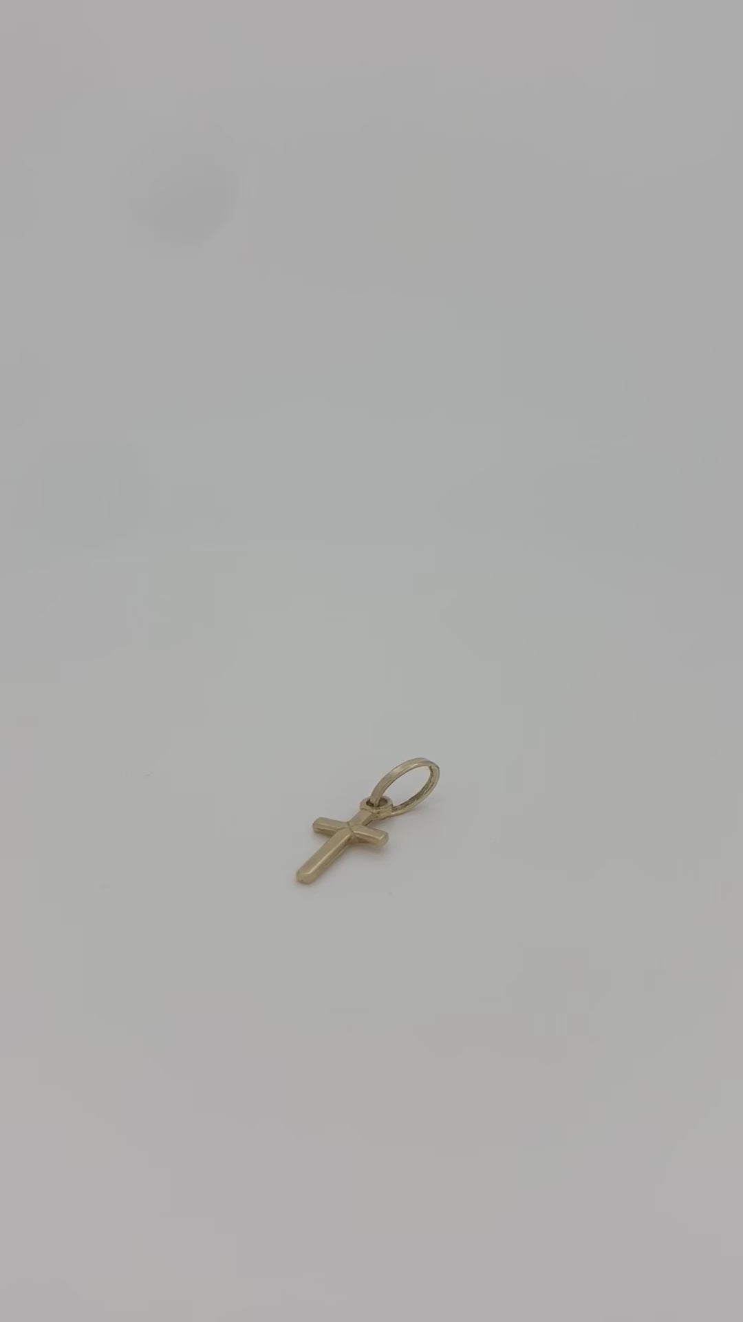 vintage gouden hanger 14K geelgoud kruis 0.8gr