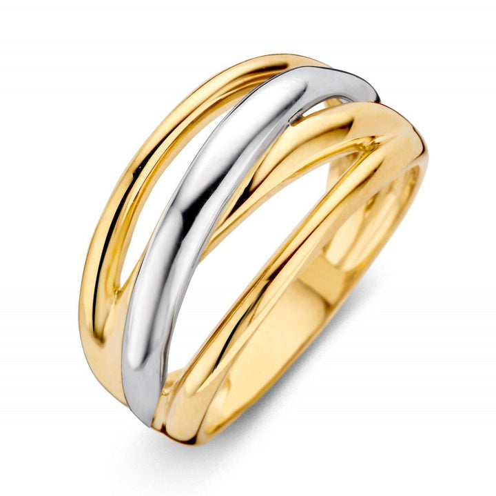 14 Karaat Gouden Ring voor Dames – Geel/Wit Goud – Van der Kooij – Gratis Verzending