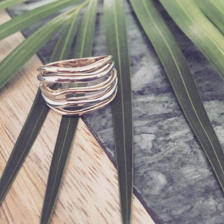 14 Karaat Gouden Ring voor Dames – Geel/Wit Goud – Van der Kooij – Gratis Verzending