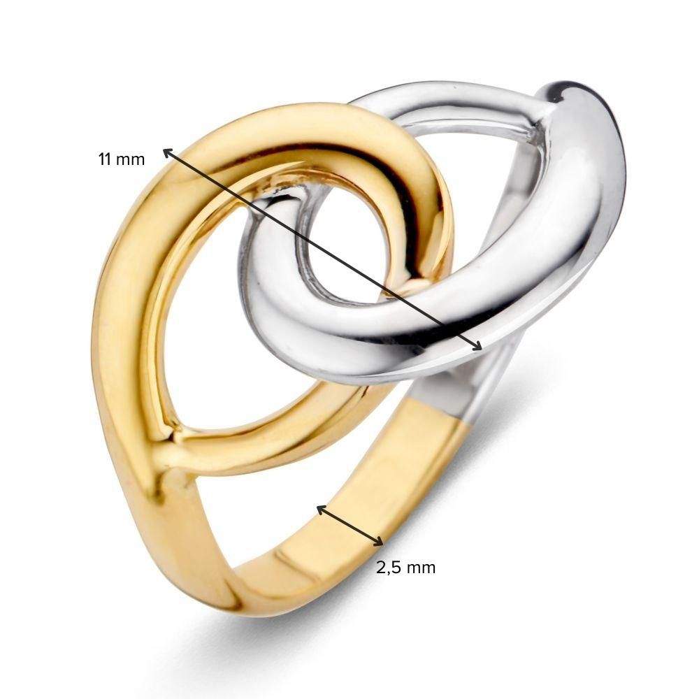 14 Karaat Bicolor Damesring – Tijdloze Elegantie en Subtiele Luxe