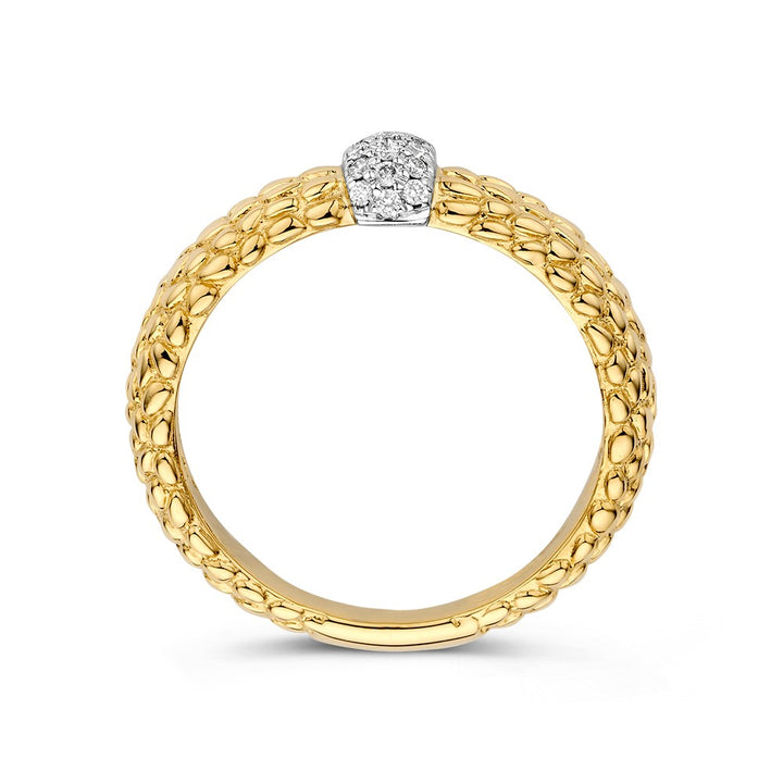 Ring bicolor briljant 0.14 crt.