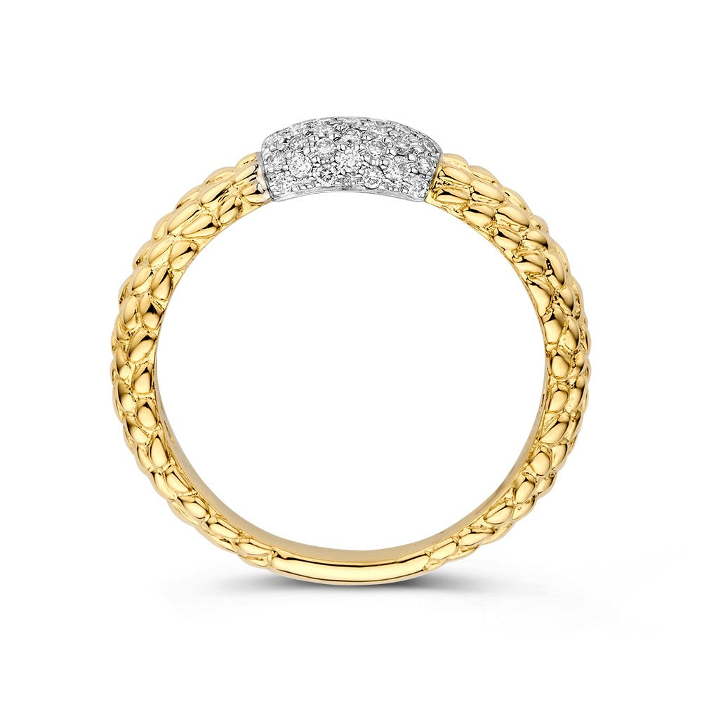 Ring bicolor briljant 0.22 crt.