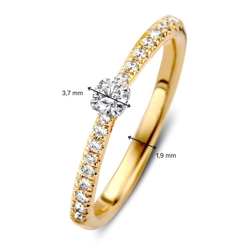 Elegante Witgouden Solitair Ring met Diamanten – 0.25 Carat