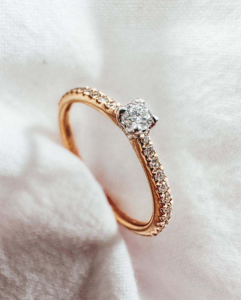 Elegante Witgouden Solitair Ring met Diamanten – 0.25 Carat