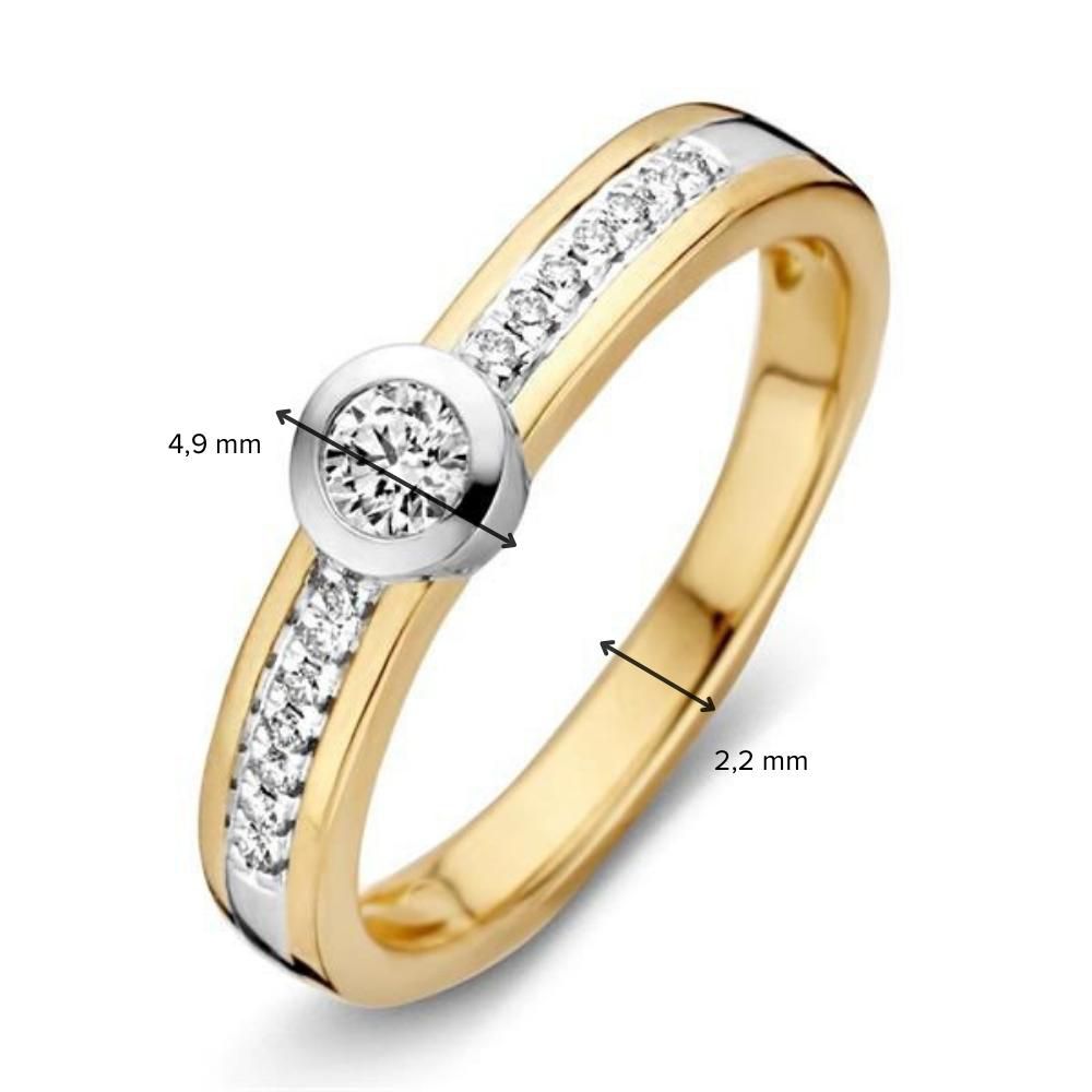 Elegante Bicolor Diamanten Ring – 0.26 Carat