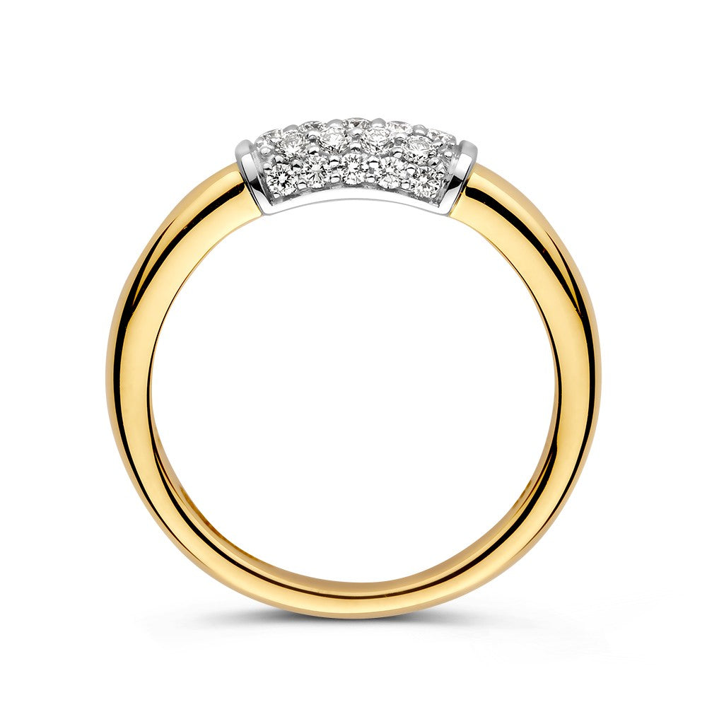 Elegant Bicolor Diamond Ring with Brilliant Detailing 0.33 crt.