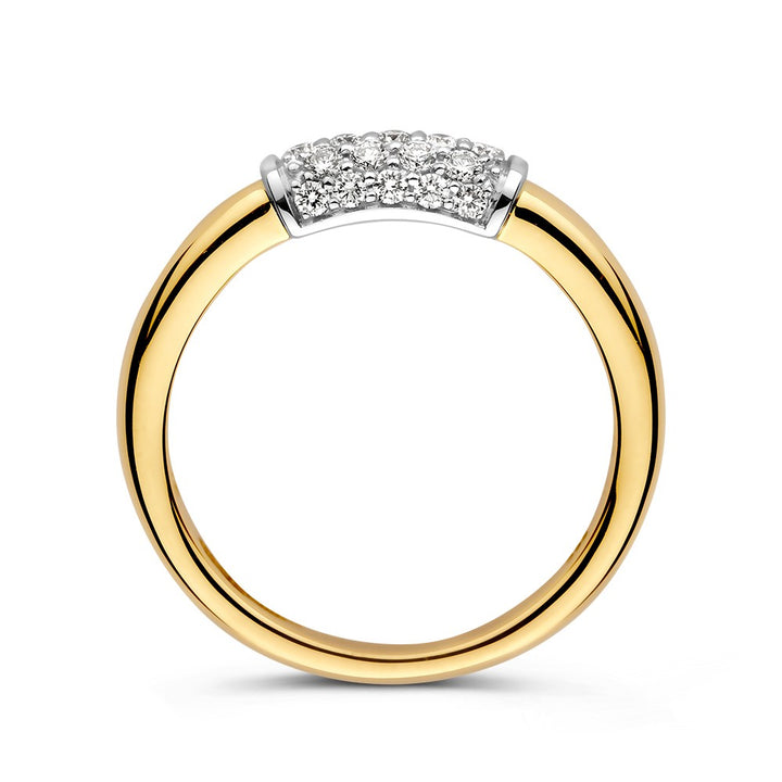 Elegant Bicolor Diamond Ring with Brilliant Detailing 0.33 crt.