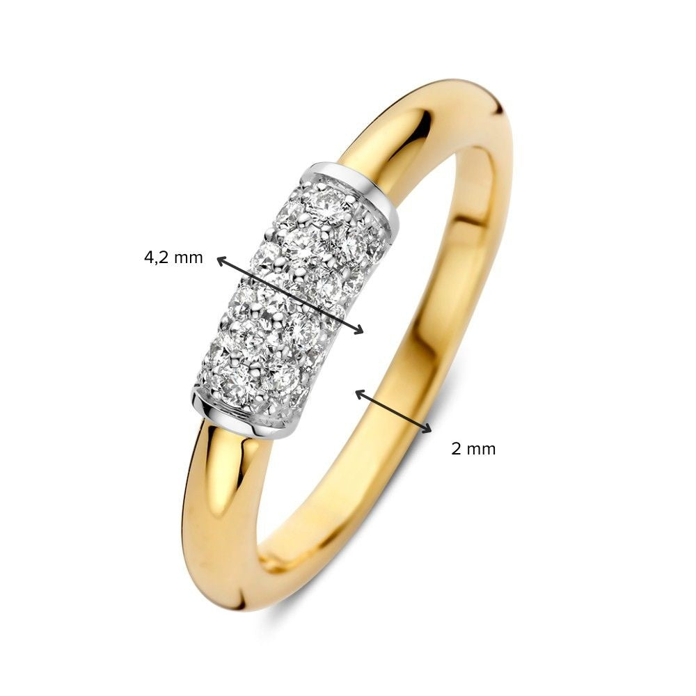 Elegant Bicolor Diamond Ring with Brilliant Detailing 0.33 crt.