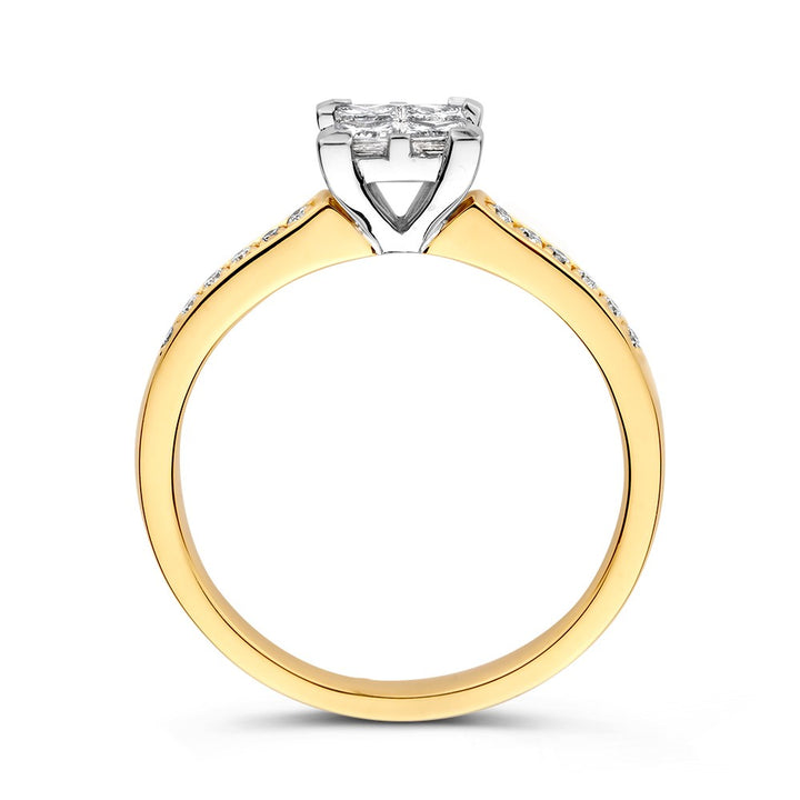 Ring bicolor briljant 0.50 crt.