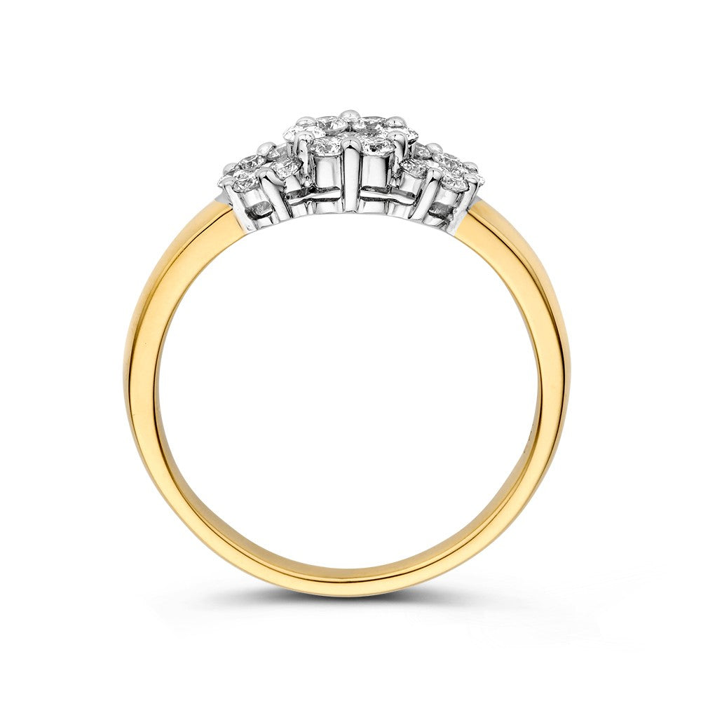 Ring bicolor briljant 0.52 crt.