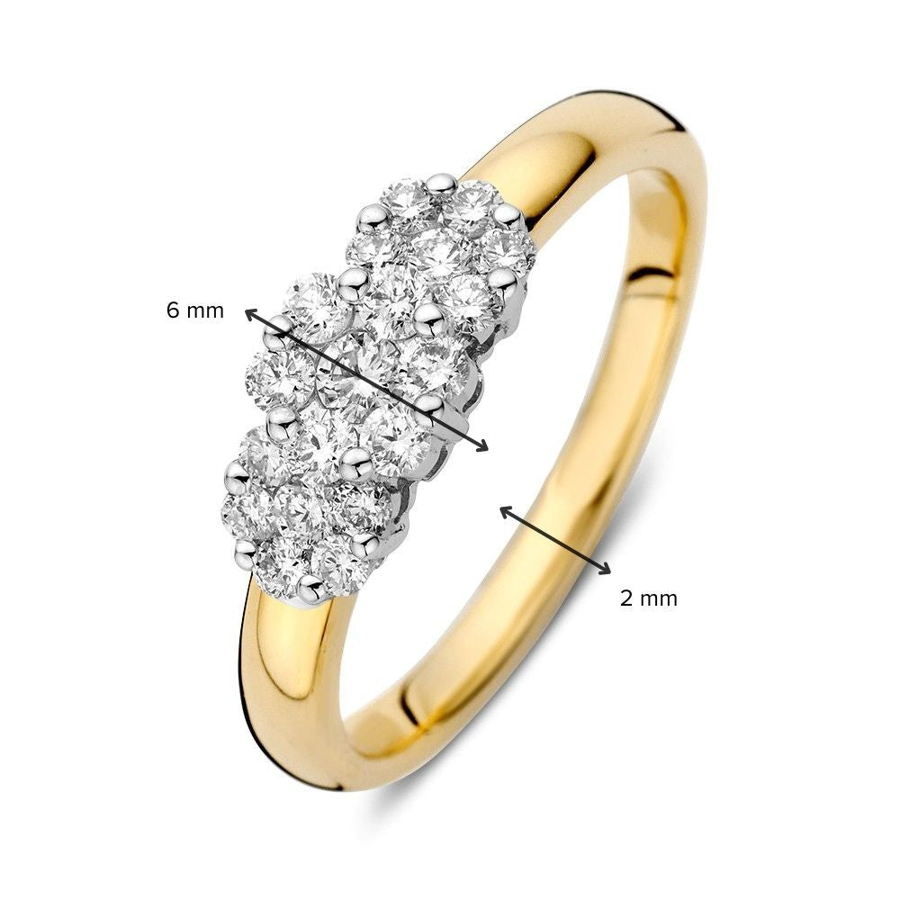 Ring bicolor briljant 0.52 crt.