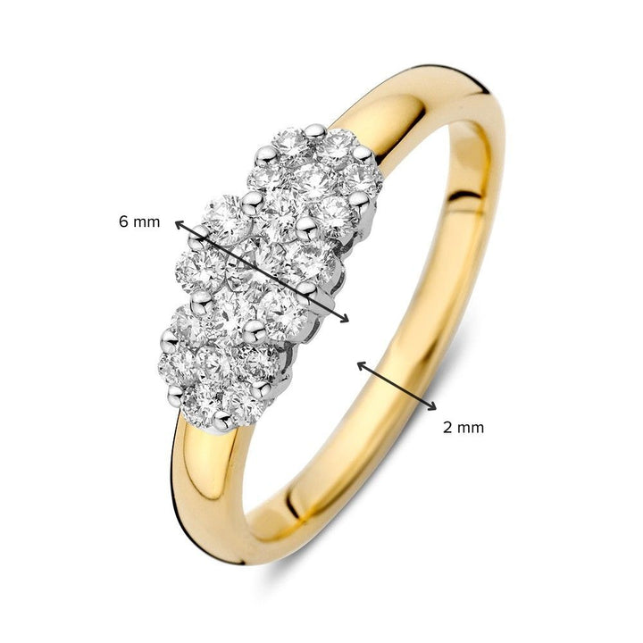 Ring bicolor briljant 0.52 crt.