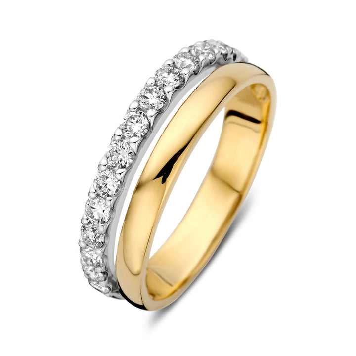 Ring bicolor briljant 0.58 crt.