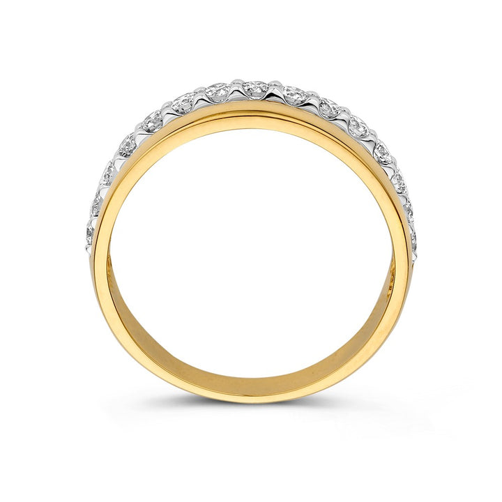 Ring bicolor briljant 0.58 crt.