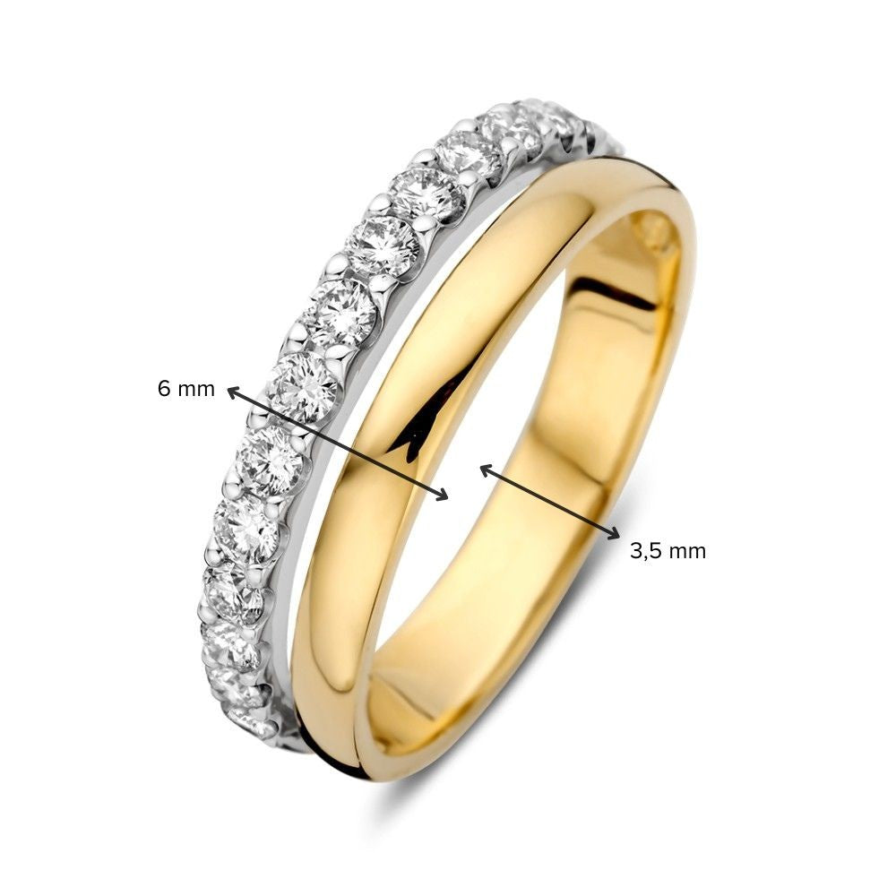 Ring bicolor briljant 0.58 crt.
