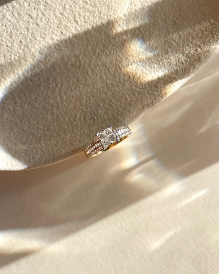 Ring bicolor briljant 0.94 crt.